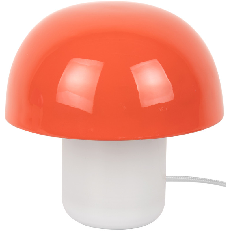 Lampe champignon orange métal et verre 20 cm Mini Mushroom Leitmotiv - 1