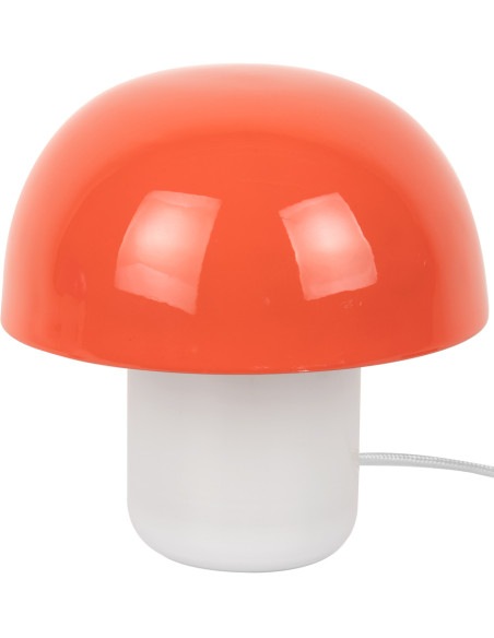 Lampe champignon orange métal et verre 20 cm Mini Mushroom Leitmotiv - 1