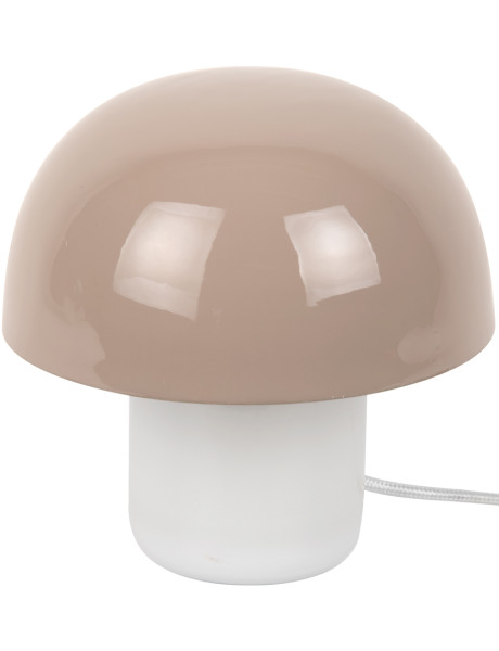 Lampe champignon grège métal et verre 20 cm Mini Mushroom Leitmotiv - 1