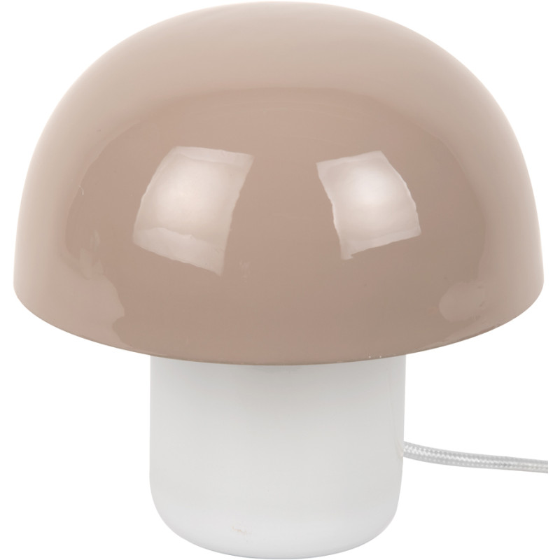 Lampe champignon grège métal et verre 20 cm Mini Mushroom Leitmotiv - 1