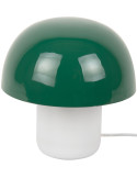 Lampe champignon verte métal et verre 20 cm Mini Mushroom