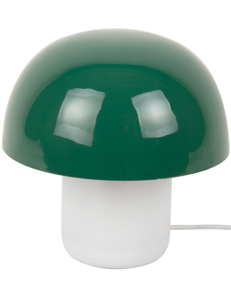 Lampe champignon verte métal et verre 20 cm Mini Mushroom Leitmotiv - 1