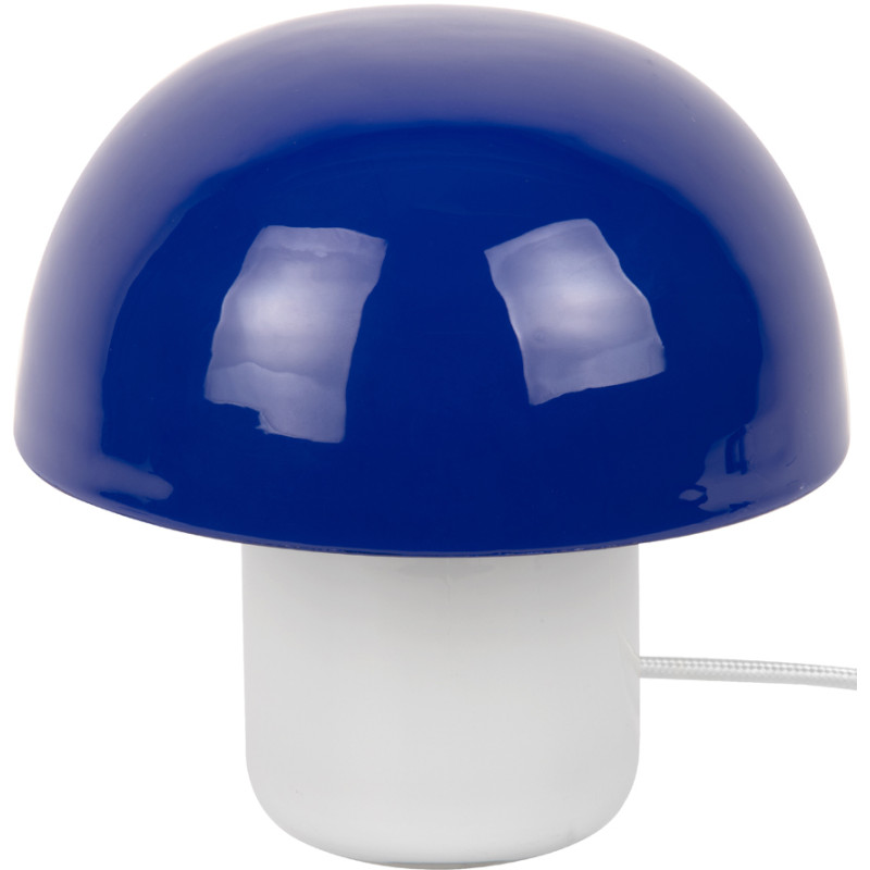 Lampe champignon bleue métal et verre 20 cm Mini Mushroom Leitmotiv - 1