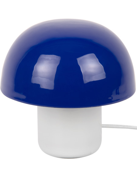Lampe champignon bleue métal et verre 20 cm Mini Mushroom Leitmotiv - 1