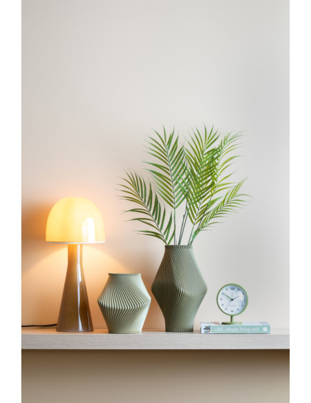 Lampe champignon verre jaune ocre 20x45 cm Bombin Leitmotiv - 2