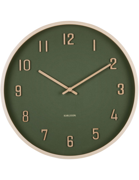 Horloge murale silencieuse bois vert foncé 40,8 cm Nervadura Karlsson - 1