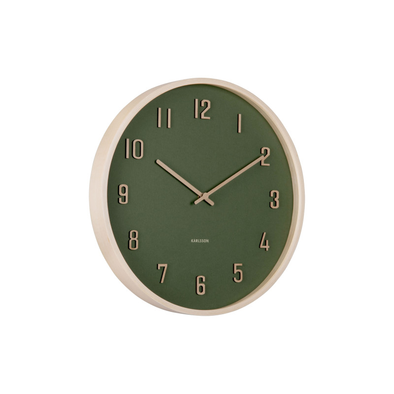 Horloge murale silencieuse bois vert foncé 40,8 cm Nervadura Karlsson - 3