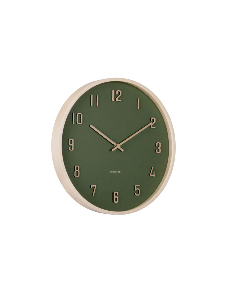 Horloge murale silencieuse bois vert foncé 40,8 cm Nervadura Karlsson - 3