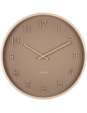 Horloge murale silencieuse bois taupe 40,8 cm Nervadura