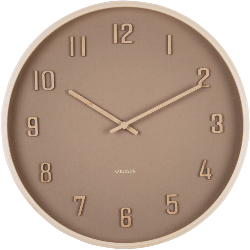 Horloge murale silencieuse bois taupe 40,8 cm Nervadura Karlsson - 1