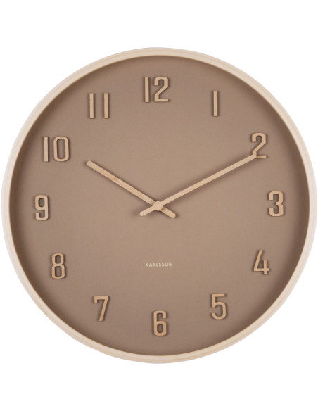 Horloge murale silencieuse bois taupe 40,8 cm Nervadura Karlsson - 1