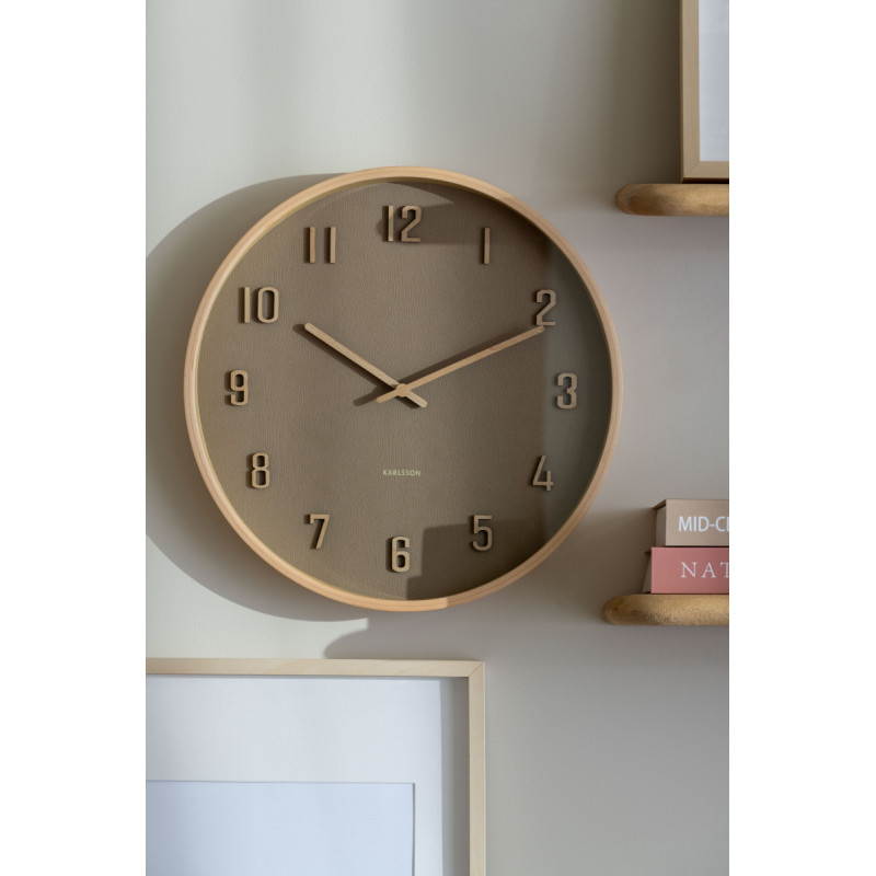 Horloge murale silencieuse bois taupe 40,8 cm Nervadura Karlsson - 2
