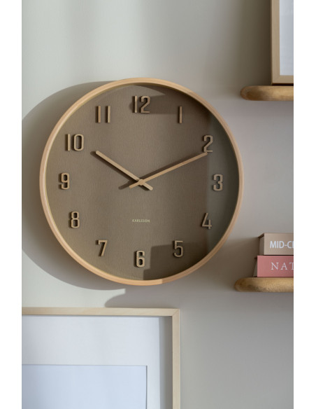 Horloge murale silencieuse bois taupe 40,8 cm Nervadura Karlsson - 2