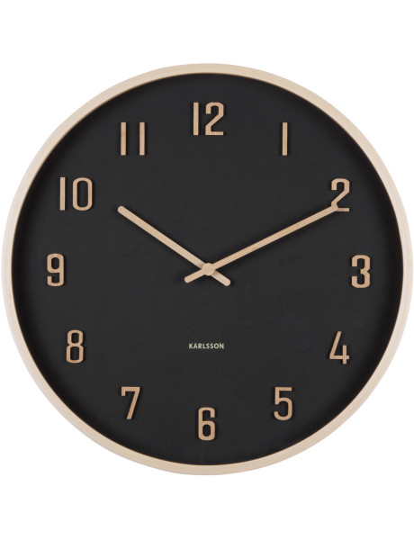 Horloge murale silencieuse bois noir 40,8 cm Nervadura Karlsson - 1