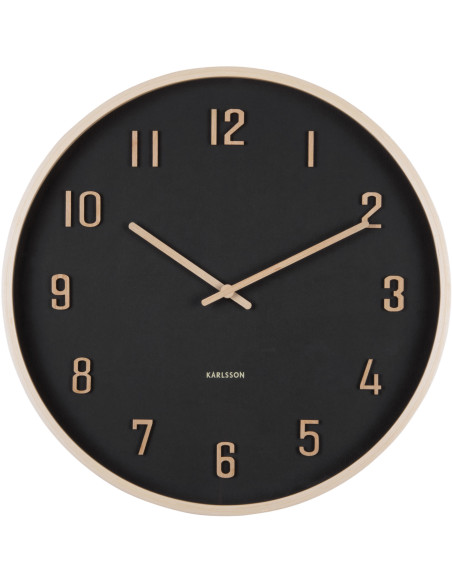 Horloge murale silencieuse bois noir 40,8 cm Nervadura Karlsson - 1