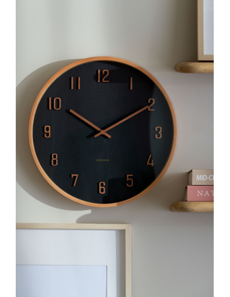 Horloge murale silencieuse bois noir 40,8 cm Nervadura Karlsson - 2