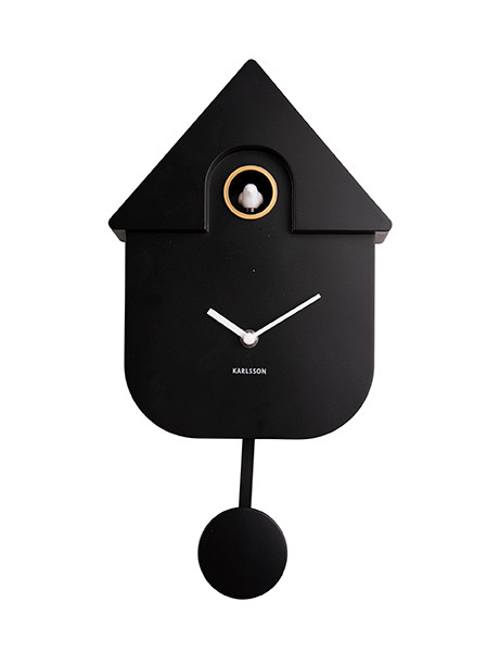 Horloge coucou moderne noire 21,5x8,5x41 cm Modern Cuckoo Karlsson - 1