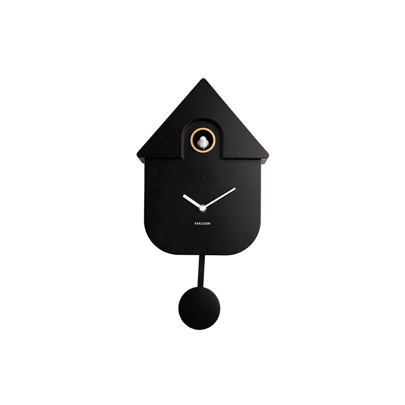 Horloge coucou moderne noire 21,5x8,5x41 cm Modern Cuckoo Karlsson - 1
