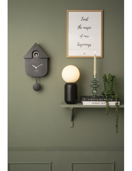 Horloge coucou moderne noire 21,5x8,5x41 cm Modern Cuckoo Karlsson - 2