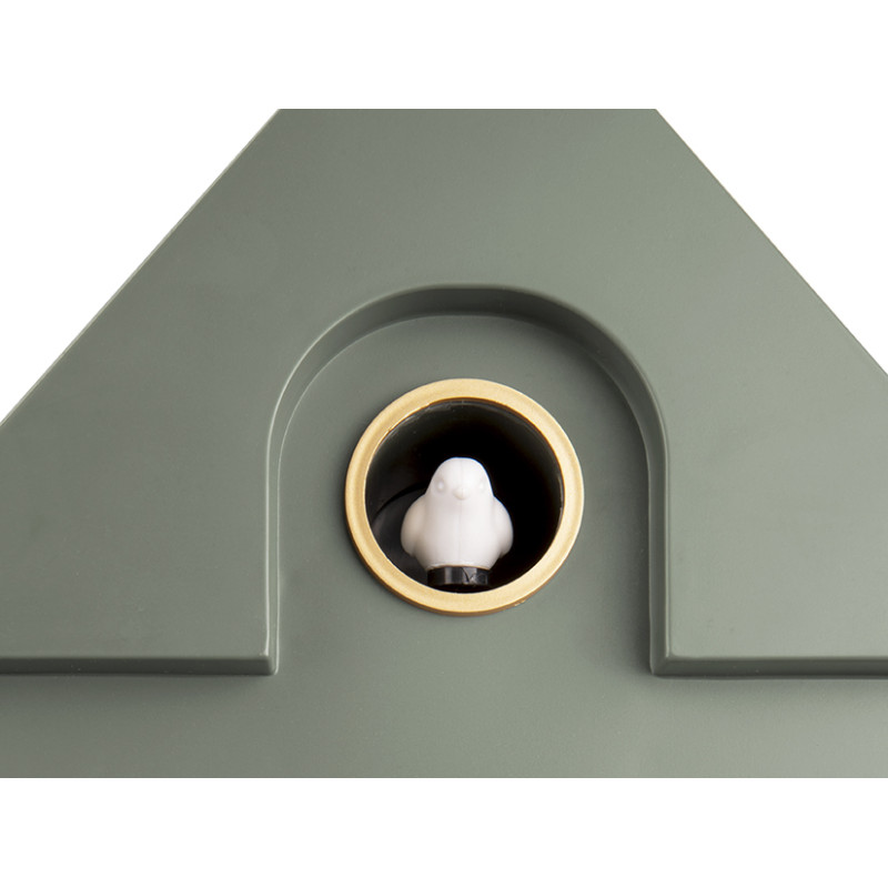 Horloge coucou murale verte 21,5x8,5x41 cm Modern Cuckoo Karlsson - 4