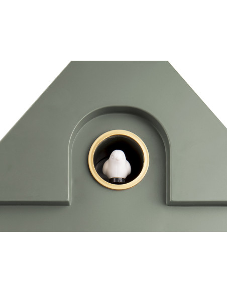 Horloge coucou murale verte 21,5x8,5x41 cm Modern Cuckoo Karlsson - 4