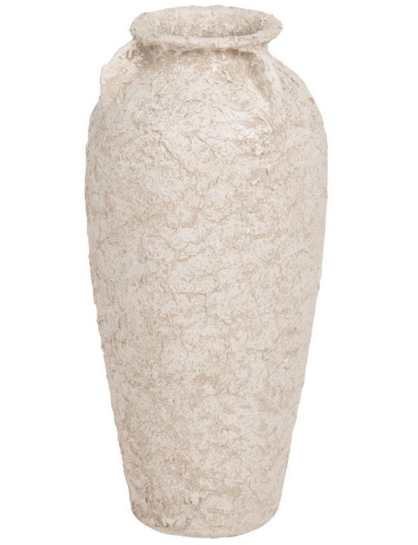 Grand vase jarre céramique blanc rustique 26x26x60 cm Ombralyx Ixia - 2