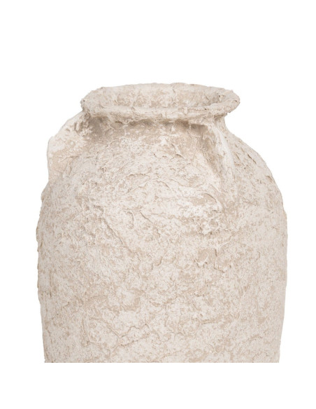 Grand vase jarre céramique blanc rustique 26x26x60 cm Ombralyx Ixia - 3