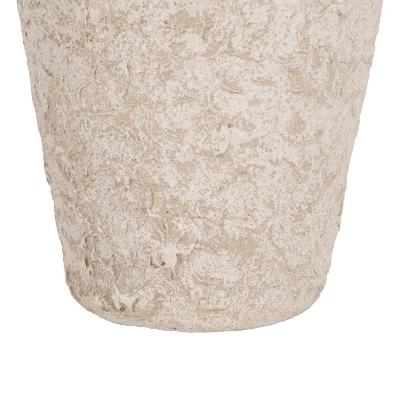 Grand vase jarre céramique blanc rustique 26x26x60 cm Ombralyx Ixia - 5
