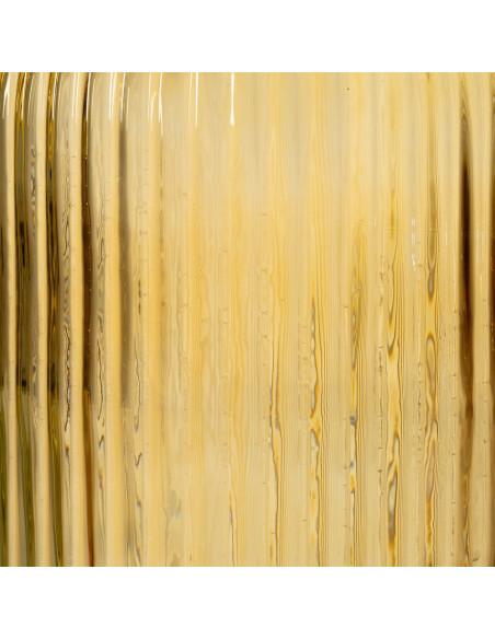 Grand vase de sol verre recyclé jaune ambré strié 27x27x72 cm Ammoura Ixia - 4