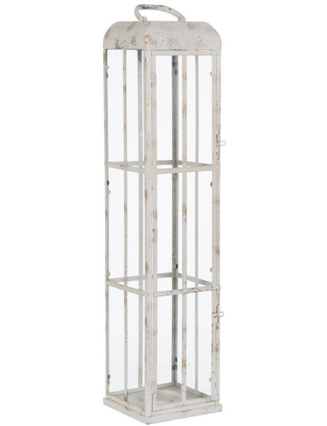 Lanterne photophore métal verre blanc 81 cm Alyrane Ixia - 2