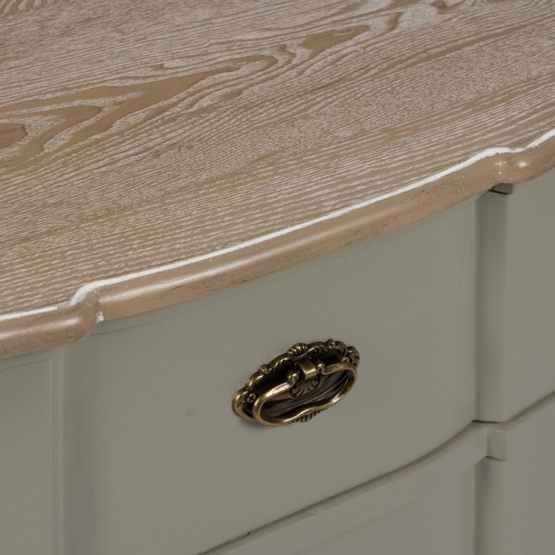 Table de chevet 3 tiroirs bois taupe 66x40x76 cm Roviane Ixia - 7