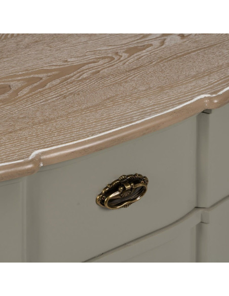 Table de chevet 3 tiroirs bois taupe 66x40x76 cm Roviane Ixia - 7