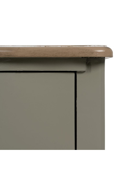 Table de chevet 3 tiroirs bois taupe 66x40x76 cm Roviane Ixia - 9