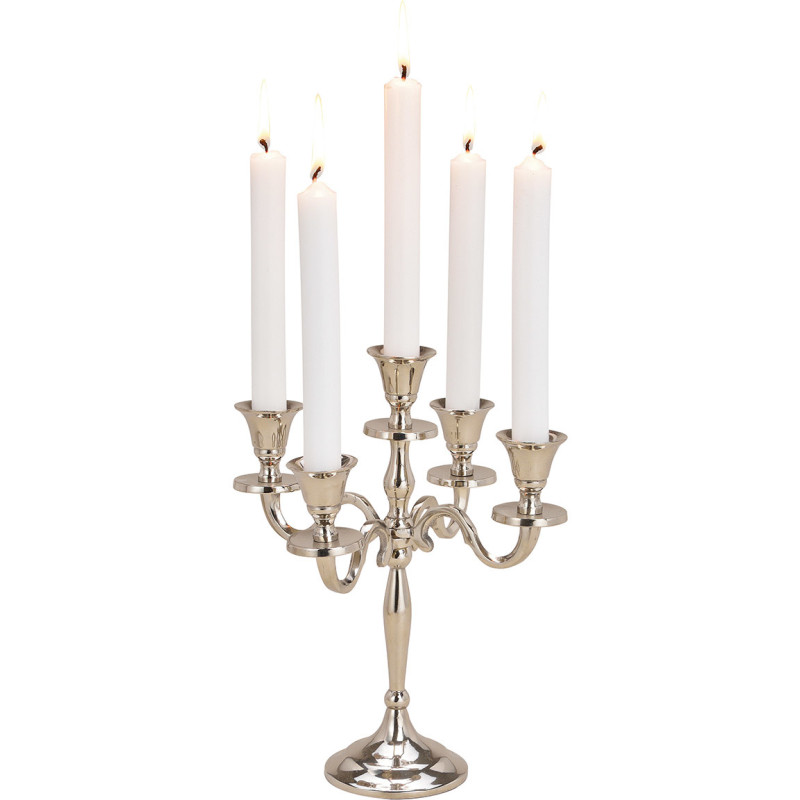 Chandelier 5 branches métal argenté 23x23x27 cm Syvrane Wurm - 2