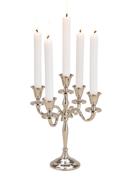 Chandelier 5 branches métal argenté 23x23x27 cm Syvrane Wurm - 2