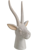 Statuette antilope porcelaine écrue 17x12x28,5 cm Bovec