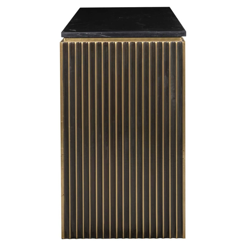 Console design marbre noir et laiton 160 cm Les Arcs Richmond Interiors - 3
