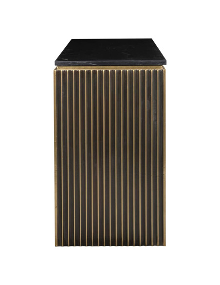 Console design marbre noir et laiton 160 cm Les Arcs Richmond Interiors - 3