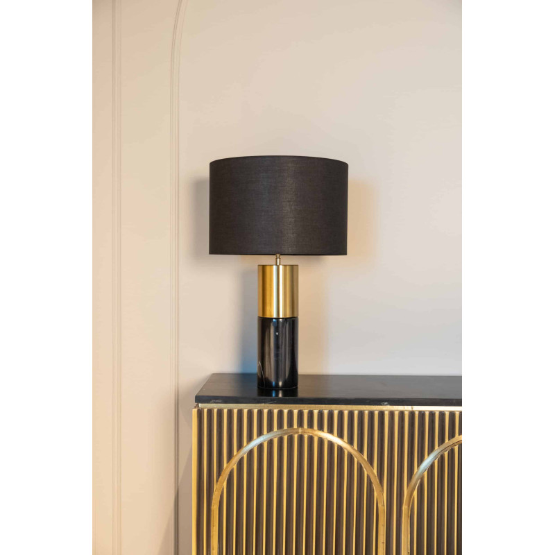 Buffet design 3 portes marbre noir doré 160 cm Les Arcs Richmond Interiors - 8