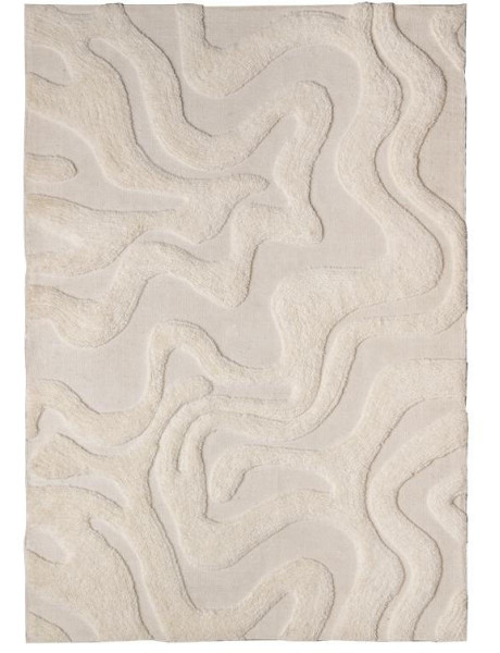 Tapis écru en laine motif relief 200x300 cm Melody Lifestyle Home Collection - 1