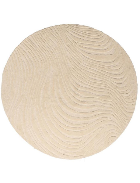 Tapis rond écru en laine motif relief 250 cm Hyden Lifestyle Home Collection - 1