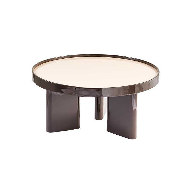 Table basse ronde marron plateau crème 75,5 cm Marlena Lifestyle Home Collection - 1