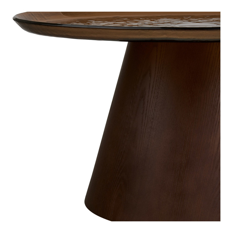 Table basse ronde verre fumé brun 80 cm Orvieto House Nordic - 5