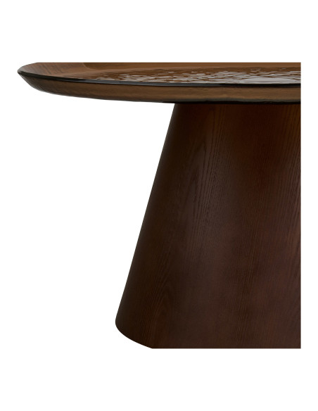 Table basse ronde verre fumé brun 80 cm Orvieto House Nordic - 5