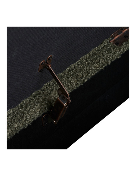 Banc coffre bouclette vert 95x37x45 cm Harlow House Nordic - 10