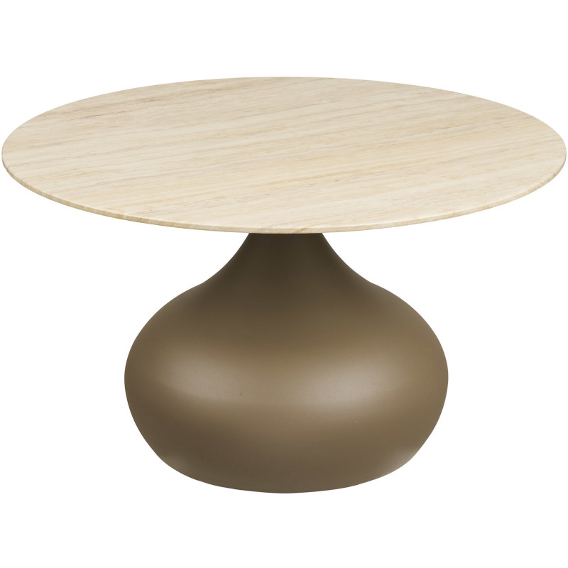 Table basse ronde verre trempé kaki Ø70 cm Pienza House Nordic - 1