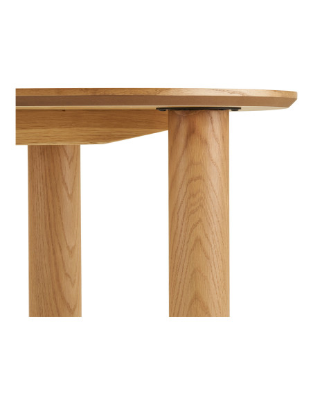 Bureau organique placage chêne naturel 120x60 cm Livigno House Nordic - 5