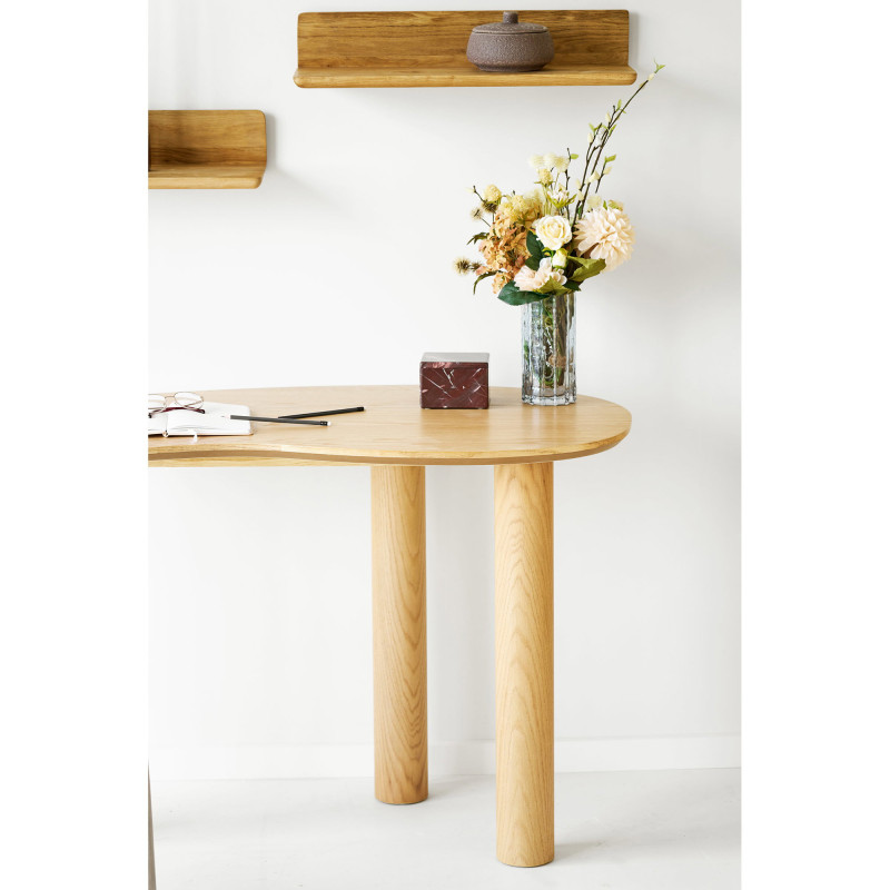 Bureau organique placage chêne naturel 120x60 cm Livigno House Nordic - 7