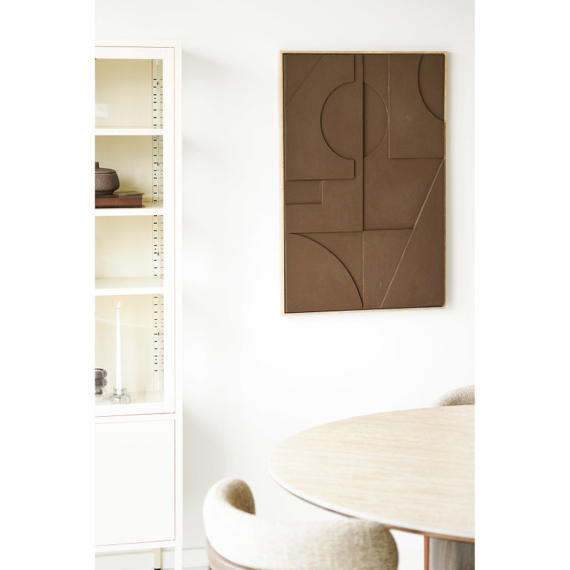 Décoration murale relief géométrique marron 60x90 cm Isabella House Nordic - 2