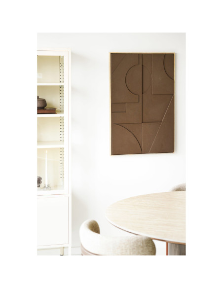 Décoration murale relief géométrique marron 60x90 cm Isabella House Nordic - 2